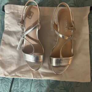 Charlies Metallic Silver Strappy Sandals